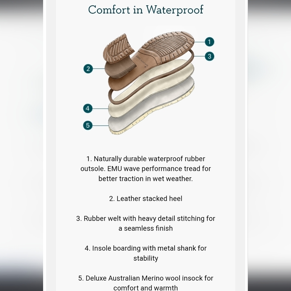 Nib Emu Australia Pinaroo Bootie, Size 8 - image 6